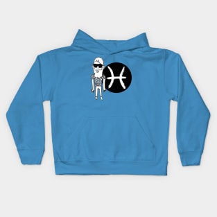 Pisces Zodiac Man, Pisces Guy Kids Hoodie